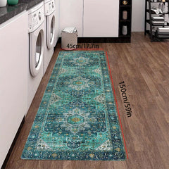 Boho Medallion Laundry Room Rug Runner Non Slip Vintage