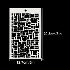 Irregular Box Background Stencils DIY Art Stencils For Painting