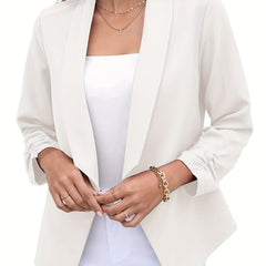 Shawl Collar 3/4 Sleeve Blazer for Office & Work