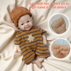 6 Inch Silicone Reborn Kids Doll Soft Touch Lifelike Full Body Doll