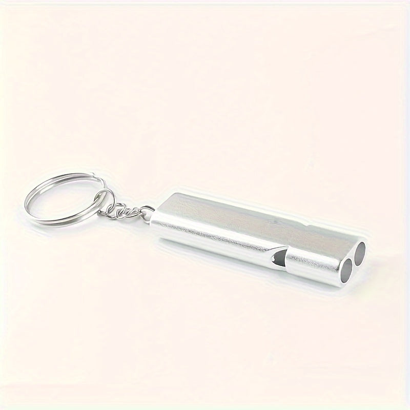 7pcs Aluminum Alloy Dual Frequency Survival Whistle Outdoor Life-saving Whistle
