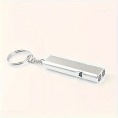 7pcs Aluminum Alloy Dual Frequency Survival Whistle Outdoor Life-saving Whistle