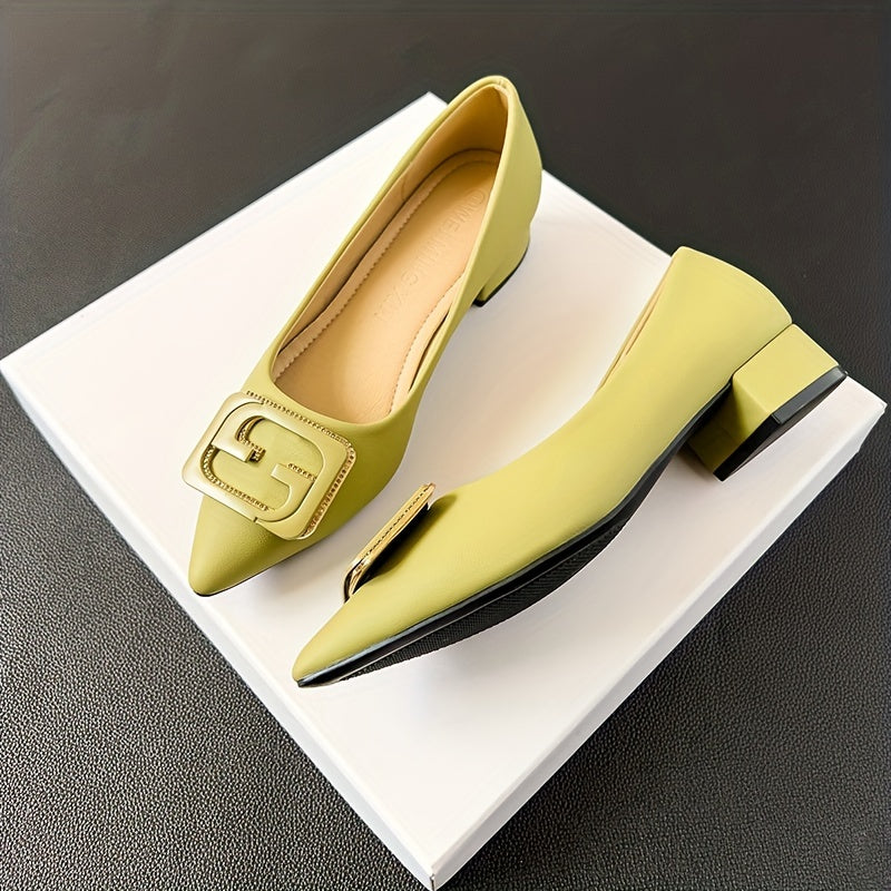 Women's Buckle Decor Non-slip Slip On Soft Sole Shoes
