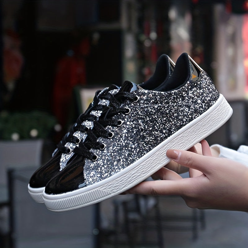 Women's Colorful Skateboard Sports Shoes Sequin Board Casual Outdoor Shoes