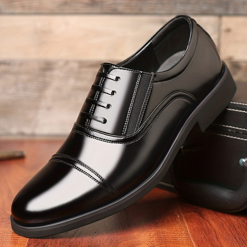 Men's Cap Toe Oxford Shoes Lace up Front Dress Shoes For Men Business Formal