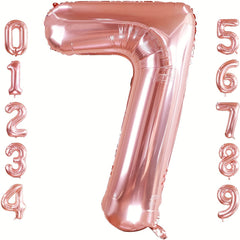 6 Cm Large Rose Golden Number 0 9 Balloon Birthday Party Decoration