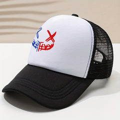 Hip Hop Cartoon Trucker Hat Block Face Printed Baseball Cap