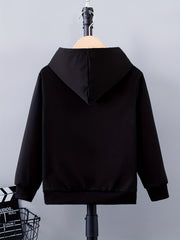 Boys Casual Hooded Sweatshirt For Spring & Fall