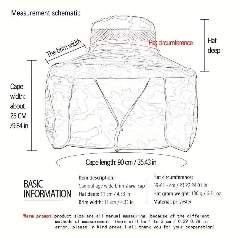 Camouflage Fisherman Hat Quick Dry Waterproof Fishing Hat