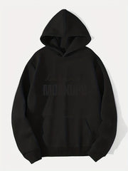 Letter Print Hoodie Men's Casual Graphic Pullover Hooded Sweatshirt