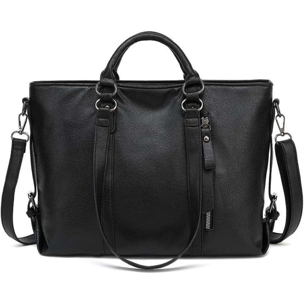 Vintage Tote Bag Vegan Faux Leather Top Handle Anti-Theft Crossbody Bag