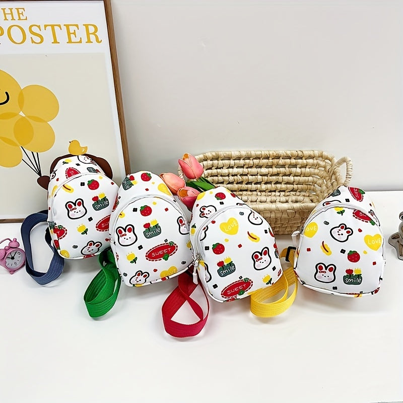 Kids Cartoon Bunny Crossbody Chest Bag for Ages 1-6