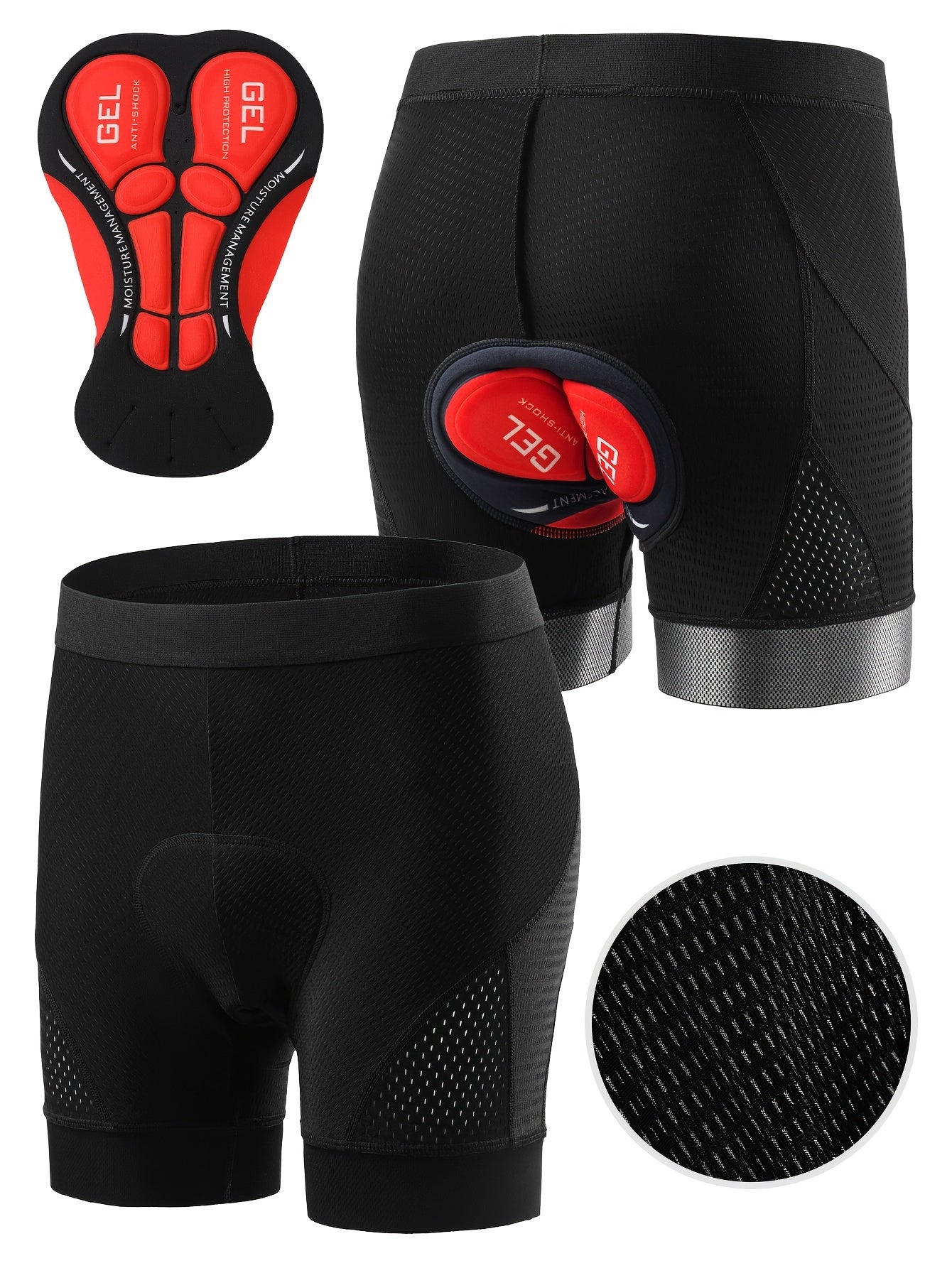 Men's Compression Cycling Shorts with 3D Gel Padded Short Pants