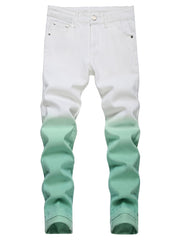 Boys Casual Gradient Denim Pants Slim Fit Spring Fall