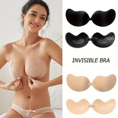Invisible Stick On Lift Bra Strapless Seamless Push Up Self Adhesive Bra