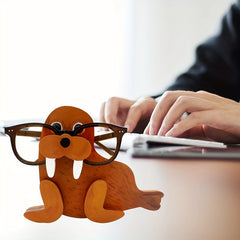 Wooden Desktop Glasses Storage Display Stand