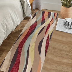 Colorful Striped Runner Rugs Soft Laundry Room Rug Long Anti-fouling Hallway Rug
