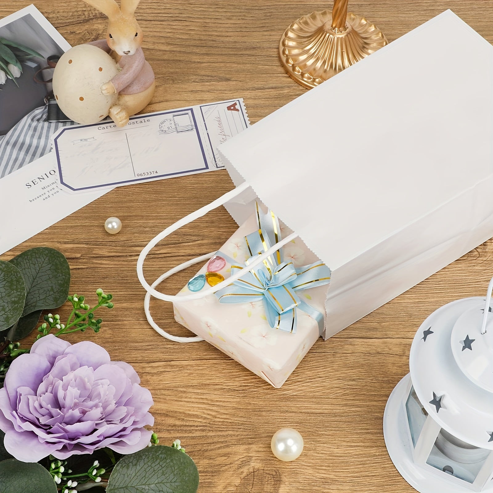 70pc Calf Gift Wrapping Bags with Handles