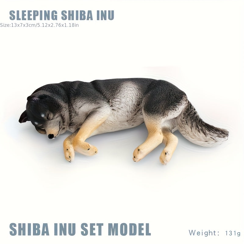 Realistic Shiba Inu Dog Figurines PVC Desktop Decor