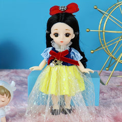 6.69in Snow Princess Doll for Girls - Decorations Gift Doll Clothes Headwear