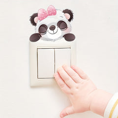 4Pcs Animal Switch Sticker Kids Room Decoration