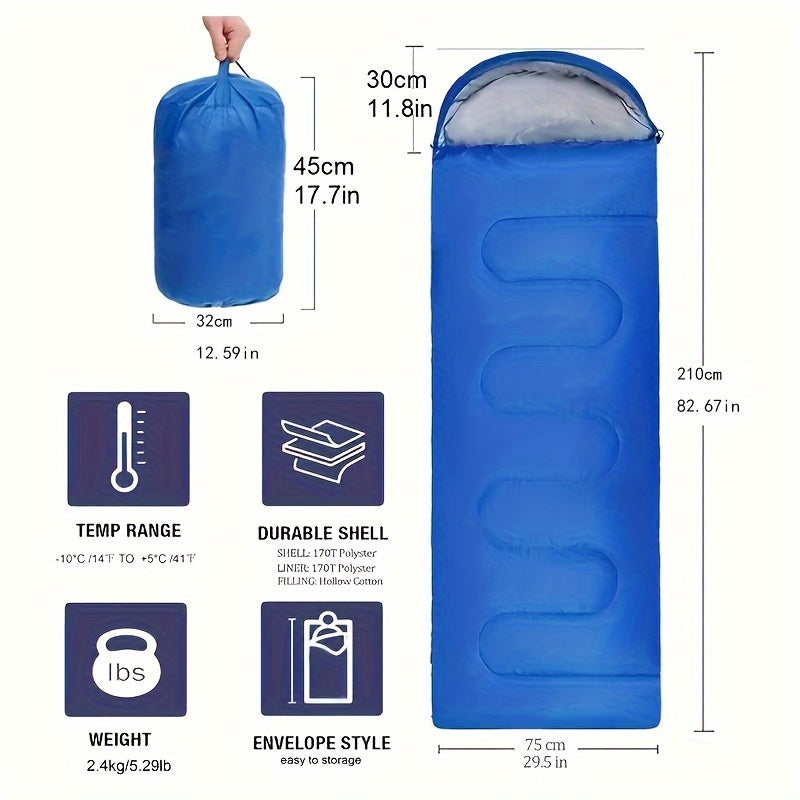 Winter Camping Sleeping Bag Waterproof Compact Sleeping Bag For Outdoor Hiking