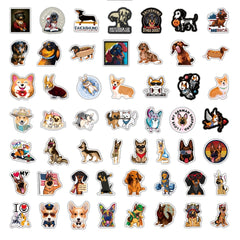 103pcs Mixed Dog Laptop Stickers Waterproof Dog Decals Pack Water Bottles
