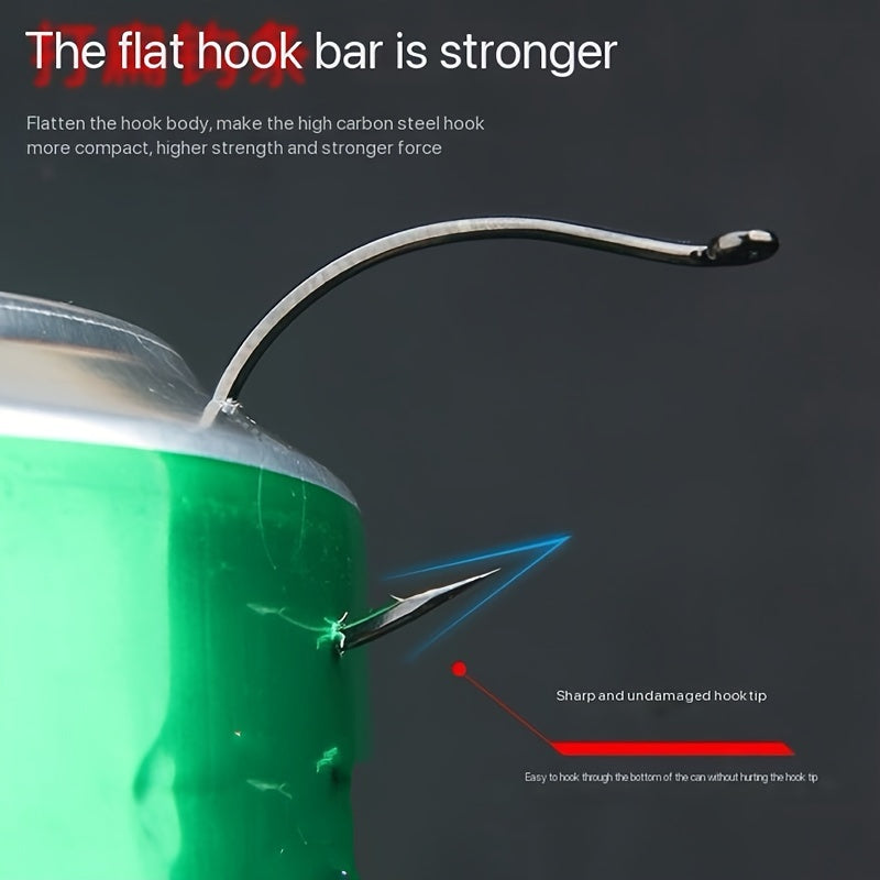 20pcs Barbed Fishing Hook Worm Bait Hooks Wide Gap Outdoor Tackle