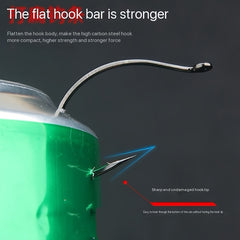 20pcs Barbed Fishing Hook Worm Bait Hooks Wide Gap Outdoor Tackle