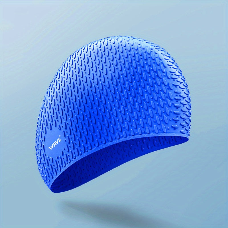 Silica Gel Particles Droplet Shaped Swimming Cap for Comfort & Protection