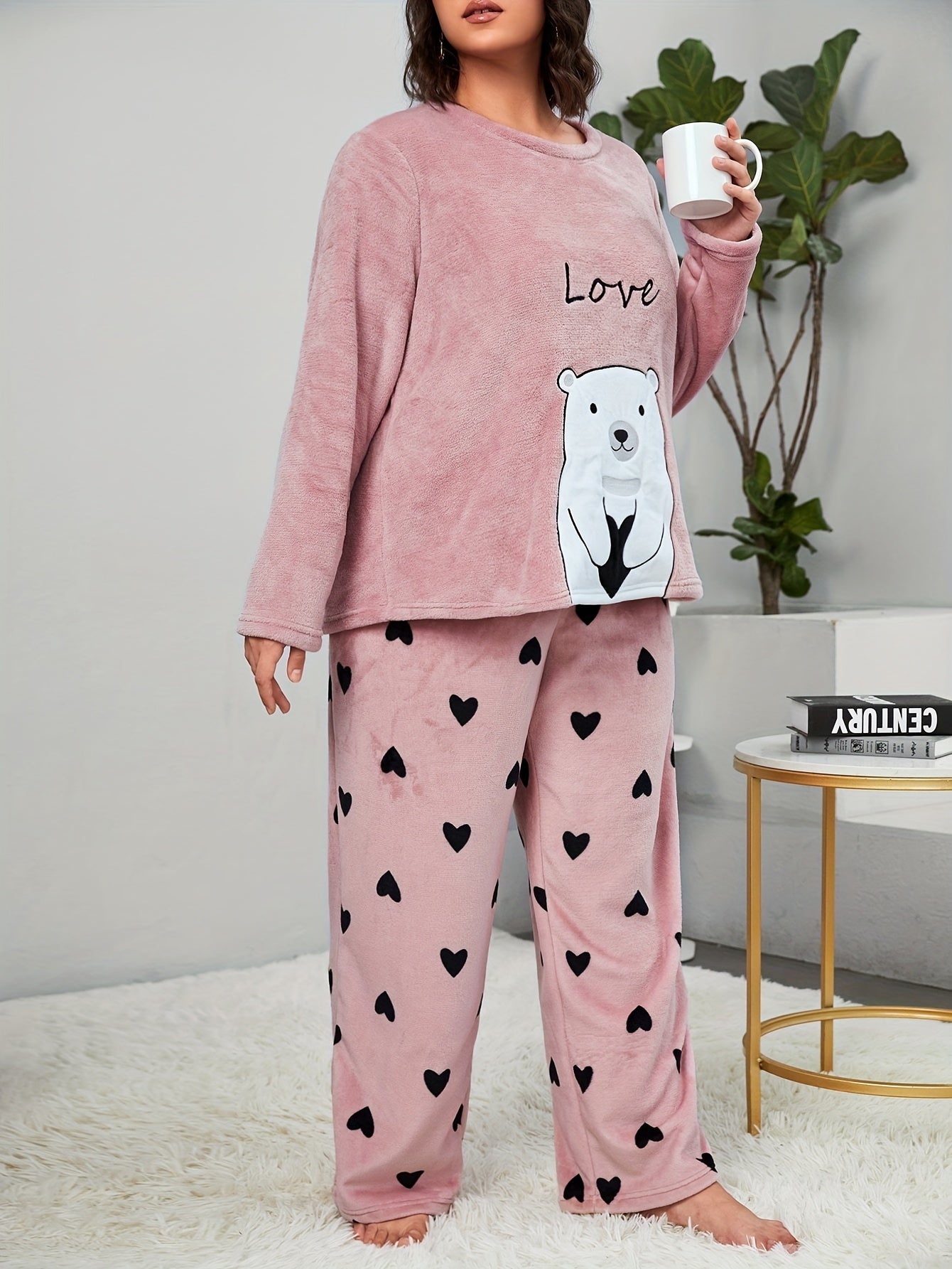Polar Bear Flannel Pajamas Set