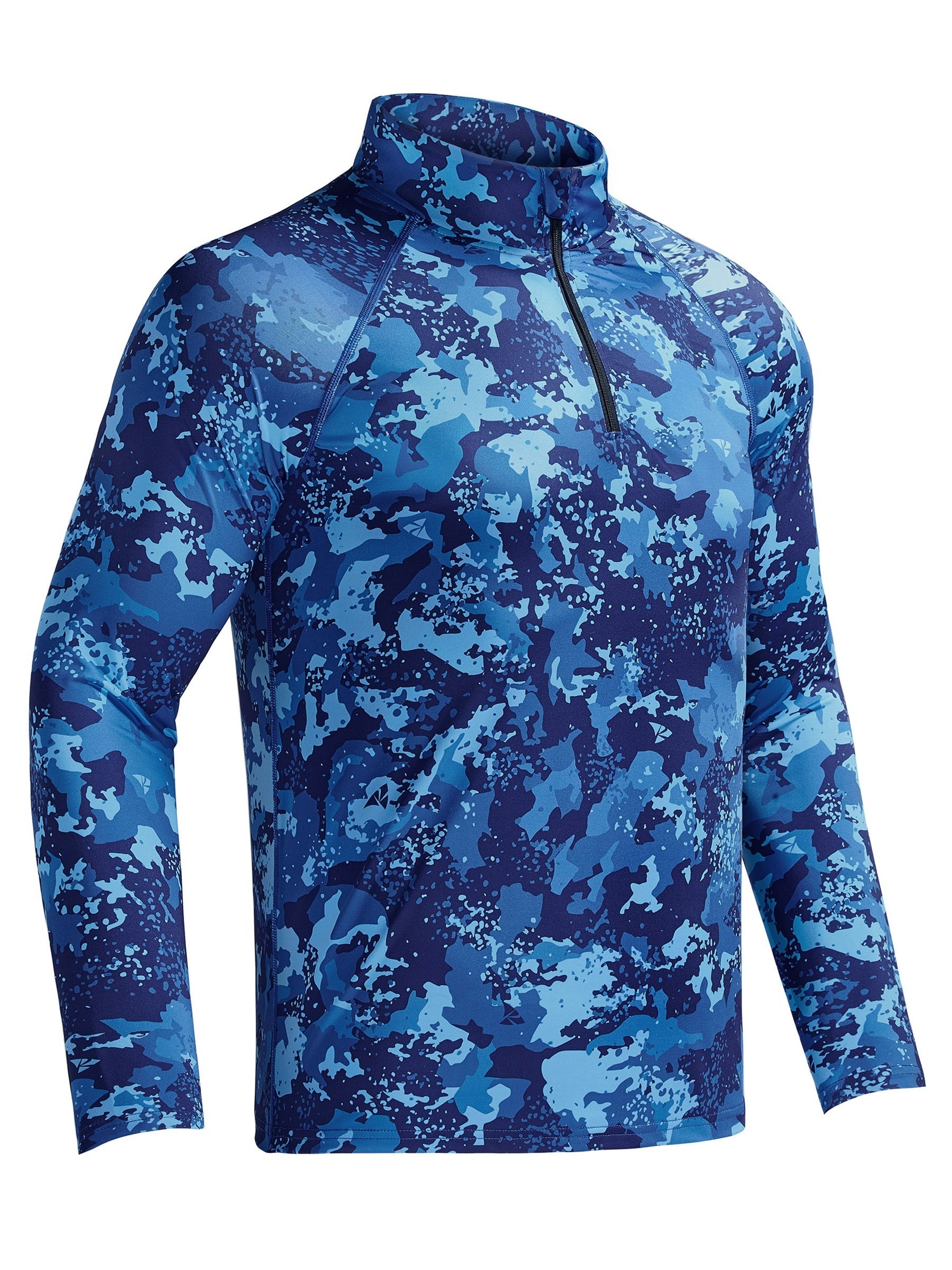 Men's Camo UPF 50 Sun Shirt Long Sleeve Quick Dry for Fishing