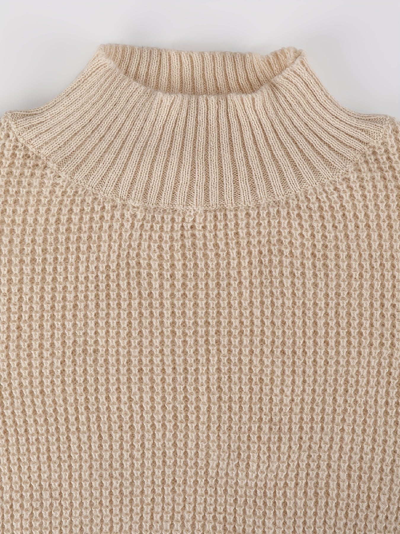 Batwing Sleeve Turtle Neck Sweater Loose Fit Casual Pullover