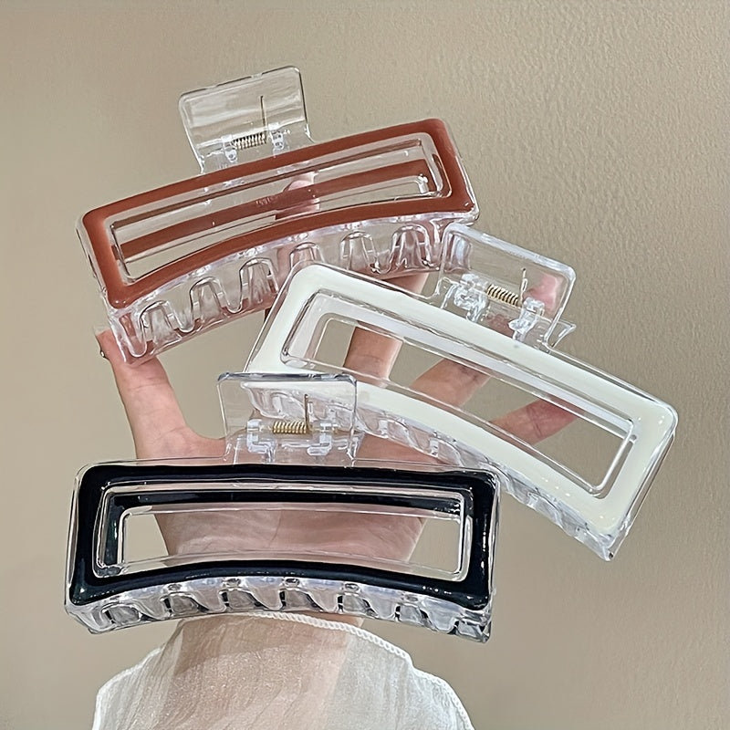 3pcs Large Transparent Hair Clips Claw Clips Girls Hair Accessories