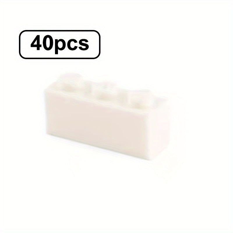 40pcs 1x3 High Brick Small Particle Building Blocks for Creativity & Imagination