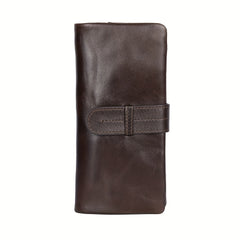 Vintage Style Leather Wallet Bi Fold with Coin Pocket Magnetic Closure