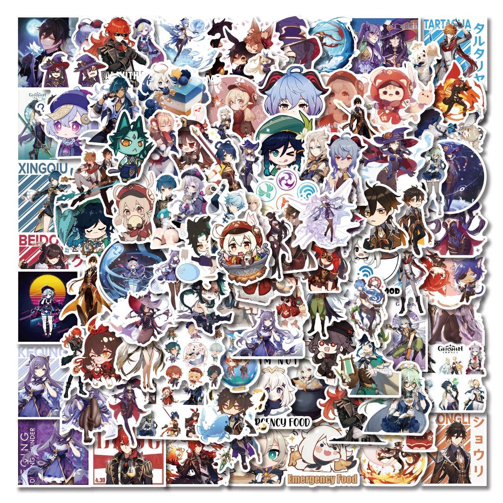 100pcs Impact Stickers Video Game Waterproof Vinyl