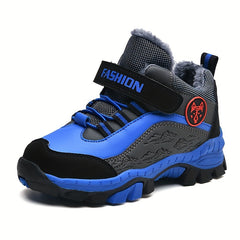 Boys Warm Fleece Sneakers Outdoor Hiking Climbing Shoes