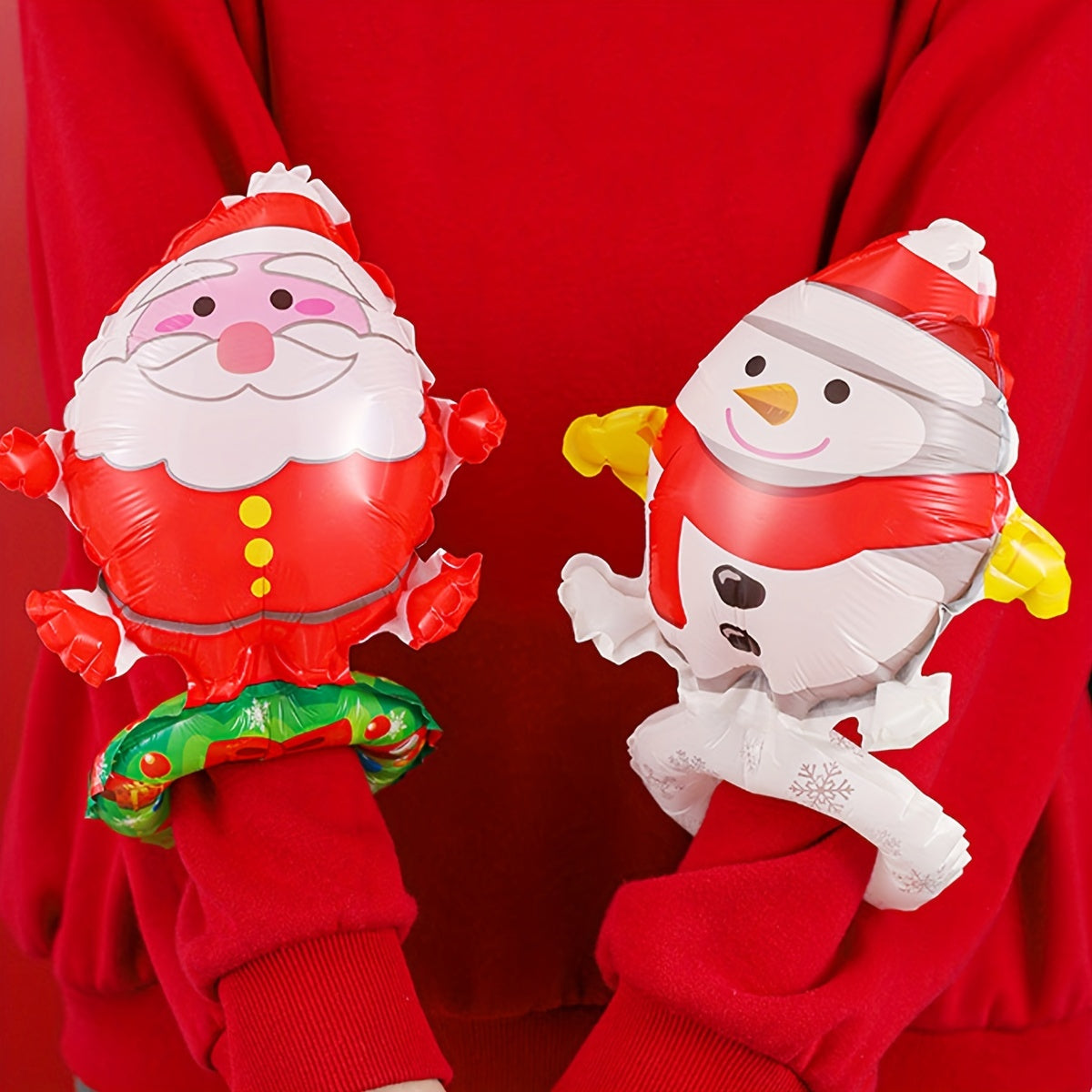20pcs Santa & Snowman Wrist Balloon Christmas Party Decoration Kit