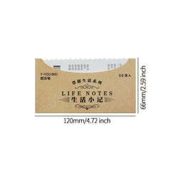 50 Pcs Bill Material Paper for DIY Scrapbooking Diary & Album Crafts