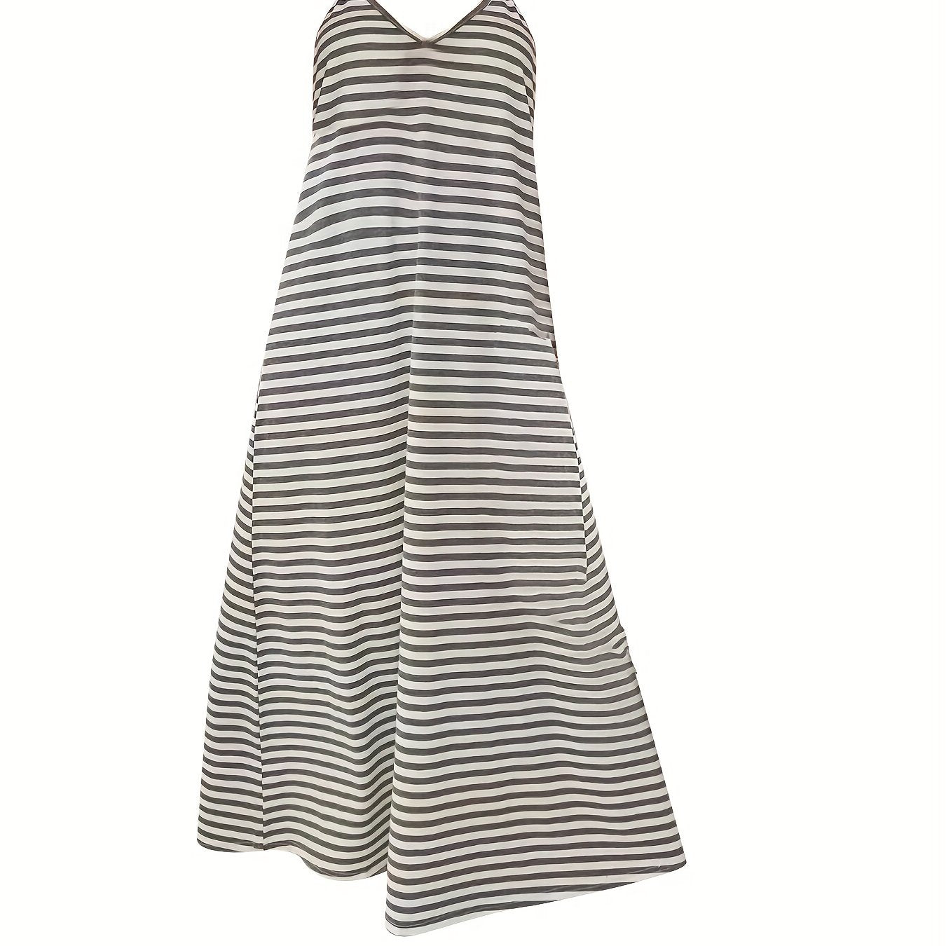 Striped Cami Maxi Sundress Loose Casual Dress for Summer