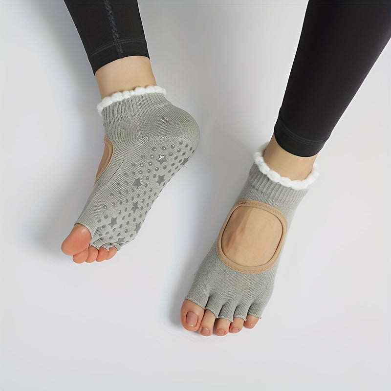 Breathable Yoga Socks Open Toe Anti-skid Sports Socks for Pilates