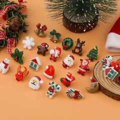 Christmas Push Pins 50pcs Winter Thumb Tacks Santa Elk Xmas Tree Wreath