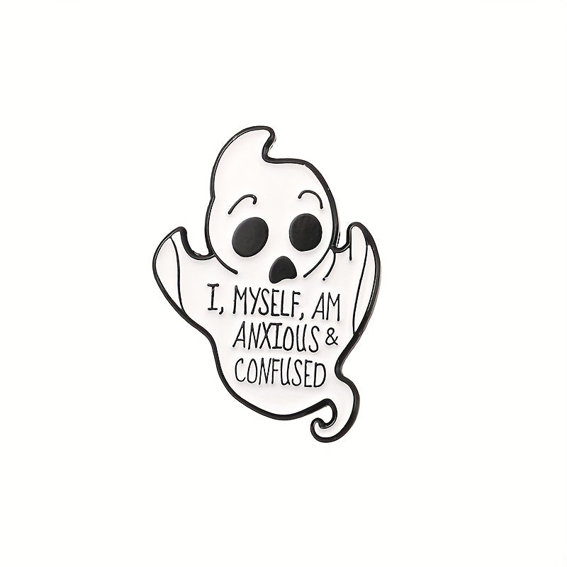 5pcs Halloween Ghost And Monster Brooches Badges For Men