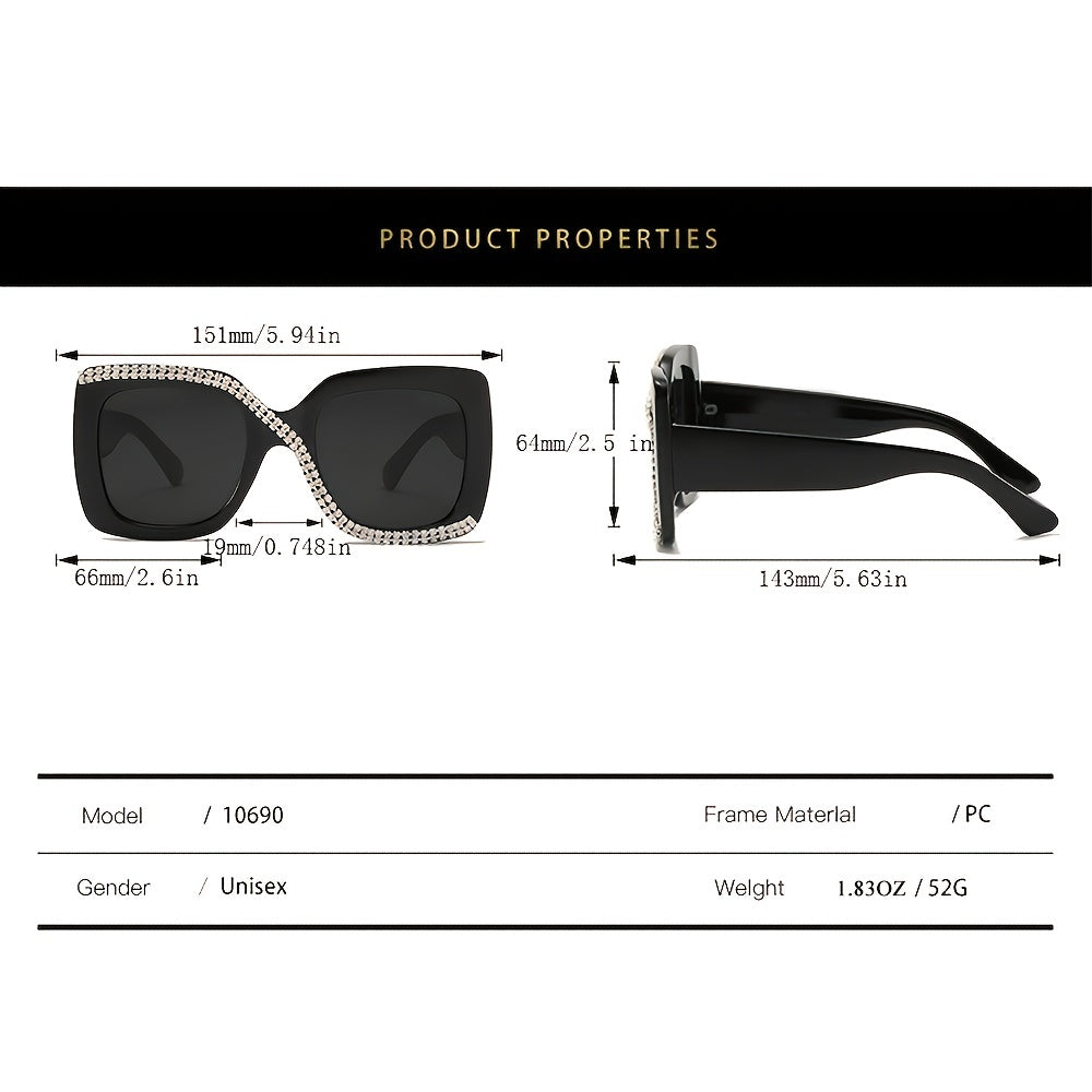 Crystal Frame Rhinestone Sunglasses