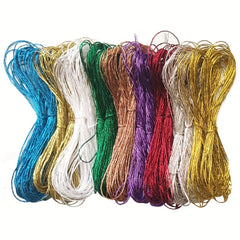 18 Metallic Embroidery Thread Cross Stitch Floss Decorative Sewing 9 Colors