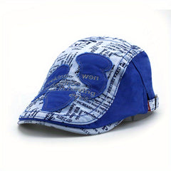 Stylish Patched British Style Peaked Cap Hat For Men