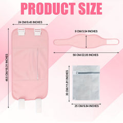 3pcs Reusable Caster Wrap Bag Kit Pink Khaki Grey