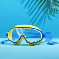 Kids Swimming Goggles with Earplugs Wide Angle Anti-Fog UV Protection