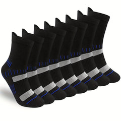 Outdoor Moisture Wicking Mid Calf Socks 8 Pairs